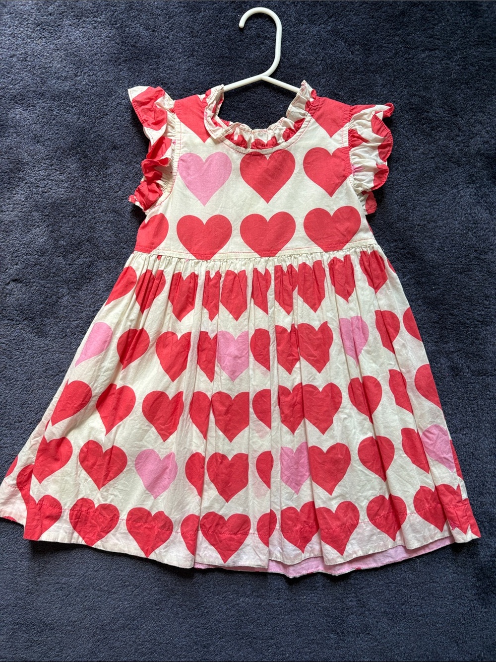 Pink Chicken Red & Pink Heart Print Dress